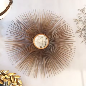 Miroir mural Intérieur Décoration d'intérieur Design Leave Design Miroir de décoration classique et moderne Conceptions de finition multiples - Product Image 1