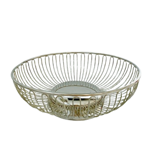 Corbeille à pain dernier modèle Corbeille à pain décorative personnalisée Corbeille à pain en métal arrondi doré de haute garde disponible - Product Image 2