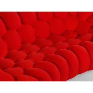 โซฟาโค้งรุ่น Bubble 2 สีแดงรูบิส 3-4 ที่นั่ง ดีไซน์ร่วมสมัย ผ้า 2D เฟอร์นิเจอร์ห้องนั่งเล่นสำหรับบ้าน สำหรับมุมห้องนั่งเล่น - Product Image 3