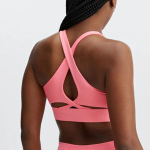 Sujetador deportivo personalizado de doble cara con espalda cruzada, sin aros, para yoga y fitness, transpirable, con tiras, ropa deportiva de gimnasio de secado rápido, talla mediana - Product Image 5