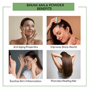 Poudre d'Amla Bhumi, produit multi-usages pour les soins et le coiffage des cheveux - Product Image 2