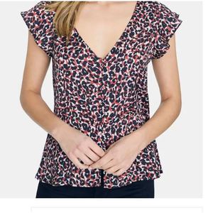 Camicetta Casual da Donna Sanctuary Over the Moon con Peplum e Maniche a Sbuffo in Chiffon, Rosso e Nero, Taglia XL - Product Image 2