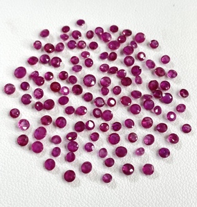 Fine Quality 100% Natural Burma Ruby Heated 2-<b>3mm</b> Round Cut 21.16 Carat Reddish Pink Color Loose Gemstone for Making Jewellery - Product Image 1