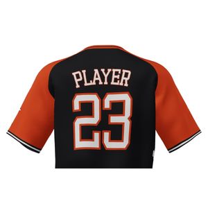 Camiseta de Béisbol Personalizada con Sublimación, 100% Poliéster, Cuello en V, Transpirable, de Secado Rápido, 300g, Sólida, para Equipos, OEM - Product Image 5