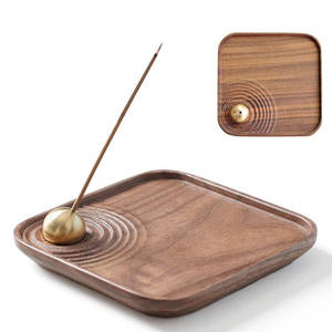 Wood Incense <b>Stick</b> Burner Holder with Brass <b>Ball</b> <b>Stick</b> Hole - Product Image 1
