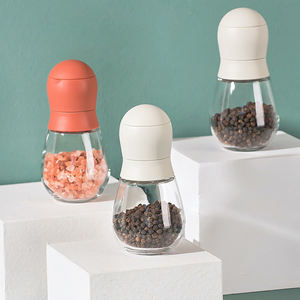 Moulin à épices en céramique réglable en forme de bol, ustensiles de cuisine <span class=keywords><strong>nordiques</strong></span>, pots à épices en verre et moulin à sel et à poivre en plastique - Product Image 4