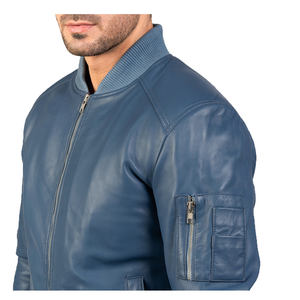 Veste en cuir élégante pour homme américaine, fabriquée à la main, design de rue personnalisé avec col montant pour l'hiver, veste pour homme - Product Image 6