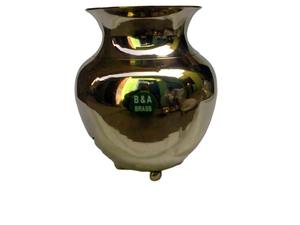 Lota ML de latón de alta calidad con acabado pulido brillante dorado para templos e iglesias para celebraciones de Diwali. - Product Image 5