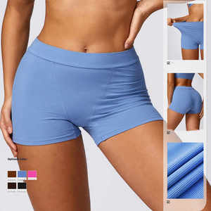 กางเกงโยคะเอวสูงของผู้หญิงผ้าฝ้ายโพลีเอสเตอร์เนื้อนุ่มพร้อมสายรัดเอวกว้างสำหรับวิ่งและออกกำลังกาย - Product Image 1