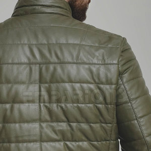 Doudoune en cuir matelassé pour homme, résistant à l'eau, doudoune chaude d'hiver - Product Image 6