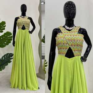 Combinaison décontractée à épaules dénudées taille haute grande taille couleur unie combinaison à jambes larges col licou brodé vêtements de fête pantalons longs - Product Image 4