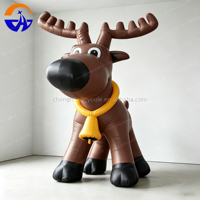 Élan de Noël gonflable Chenghuang 2026 / Décoration de vacances, cerf de dessin animé gonflable pour Noël