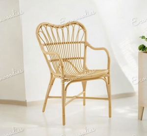เก้าอี้รับประทานอาหารหวายไม้ไผ่หรูหราแบบโบราณสำหรับห้องรับประทานอาหารร้านอาหารคาเฟ่โรงแรมเฟอร์นิเจอร์หวายทออย่างยอดเยี่ยมและเรียบง่าย - Product Image 1