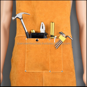 Tablier de soudage en cuir très résistant résistant Vêtements de sécurité anti-chaleur ignifuges pour les applications de soudage à usage intensif - Product Image 2