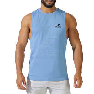 เสื้อกล้ามผ้าฝ้าย100% สไตล์ลำลองสำหรับผู้ชาย - Product Image 1