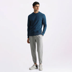 Top vente hommes respirant personnalisé haute qualité basiques sweat manches longues pull 100% coton hiver - Product Image 3