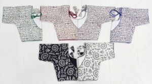 Beautiful V-Neck Formal Summer Blouse with Natural Dye Handblock <b>Warli</b> Print Embroidery Lining Modest Tops by Astar - Product Image 6