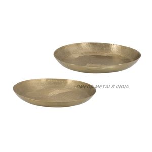 Recipiente de servicio de metal plateado único de últimos diseños con diseño de borde agrietado texturizado perfecto para una exhibición de mesa decorativa elegante - Product Image 5