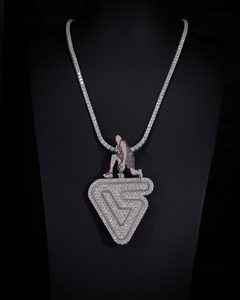 จี้เพชรโมอิสเพชรที่ได้รับการรับรองจาก GIA 925สไตล์ฮิปฮอปสีเงิน VVS เครื่องประดับชั้นดีจี้โซ่สำหรับผู้ชาย - Product Image 3