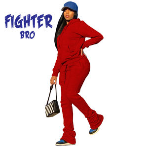 Ensemble de vêtements de sport pour femmes-Ensemble deux pièces-Sweat à capuche à manches longues et pantalon de survêtement-Tissu extensible respirant-Vêtements toutes saisons - Product Image 1