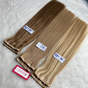 Venta al por mayor 100% Virgen Remy Extensión del pelo de alta calidad Balayage Cinta Larga en la extensión del pelo liso - Product Image 5