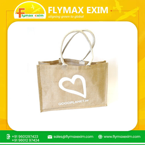 Sacs fourre-tout en jute écologiques de haute qualité meilleur prix Designer Go Green modèle sacs à provisions vierges à vendre - Product Image 4