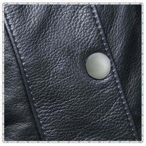 OEM Meilleur gilet de motard classique en cuir de vachette pour femmes Gilet de moto en cuir de qualité supérieure chaud et gilet de gros pour les motards - Product Image 2