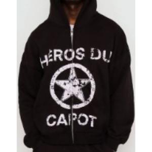 Hombre personalizado 100% algodón de gran tamaño polar DropShoulder francés Terry Hoodie Hip Hop Heavyweight Streetwear chándales para hombres - Product Image 4