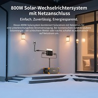 Baterai Ekspansi Pecron EP2000S LiFePO4 Portabel Off-On Grid, Koneksi Grid Melalui Gelombang Sinus Murni Micro MPPT