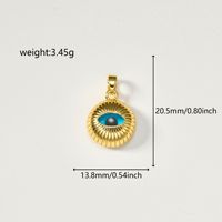 Pendentif Nazar en émail bleu plaqué or 18 carats avec breloques œil turc et lune pour la création de colliers et boucles d'oreilles DIY, cadeau pour femme