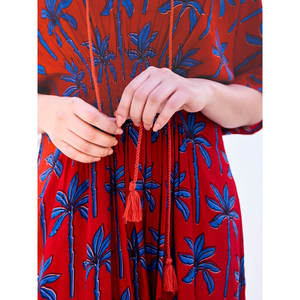 Robe Maxi Meira - Robe longue en viscose à fleurs vintage pour le printemps et l'hiver, tenue semi-formelle pour la journée et les fêtes, taille XL - Product Image 6