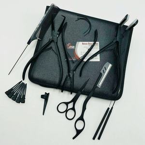 Kit de herramientas de extensión de cabello atado a mano Micro Link negro mate profesional Alicates de extensión de cabello de acero inoxidable - Product Image 1