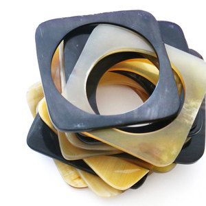 TITLES BUFFALO HORN Handmade Luxury Wholesale Natural Buffalo Ox Cow Horn Bangle Fashion Jewelry pour hommes et femmes - Product Image 5