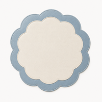 Set de table de luxe en cuir PVC imperméable à bord festonné, moderne, pour mariage