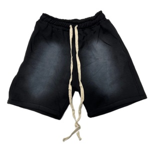 Gran oferta de pantalones cortos de sudor de lana de algodón lavado ácido de hombre de alta calidad Jogger Running Stone Wash Shorts transpirables pantalones cortos de sudor de verano - Product Image 3
