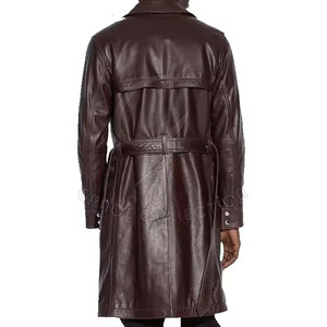 Stylish Design Long Length <b>Trench</b> Outerwear Waterproof <b>Coats</b> With Customize Size <b>Leather</b> Long <b>Coat</b> For Men's - Product Image 3