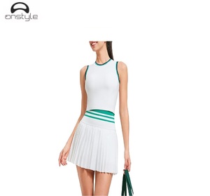 Onstyle Sports tennis apparel for women professional sports dress breathable fabric quick dry sleeveless tennis custom design - Product Image 4