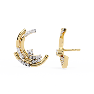 Declaración de lujo 10K 14K 18K oro amarillo laboratorio crecido diamante redondo corte brillante IGI certificado pendientes de mujer joyería - Product Image 2