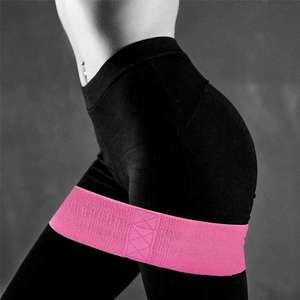 Bandas de resistencia de tela personalizadas Bandas de entrenamiento de glúteos de cadera antideslizantes, juego de bucle de ejercicio de fitness OEM con bolsa de transporte Fábrica al por mayor - Product Image 6