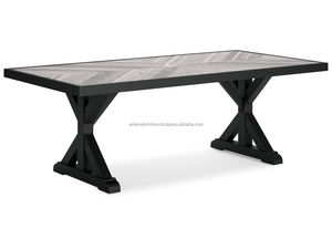 Juego de Mesa de Comedor Rectangular Moderno y Resistente con Cómodas Sillas de Jardín para Muebles de Hogar, para Uso en Restaurantes y Exteriores - Product Image 3