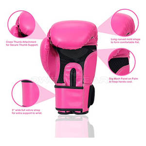 Nuevos Guantes de Boxeo Profesionales de Piel Sintética PU de 8oz y 12oz para Hombre, Antideslizantes, Colores y Tallas Personalizables para Artes Marciales - Product Image 2