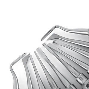 Kit de dents d'extraction dentaire minimalement invasive Pince à racines incurvée droite en acier inoxydable Instruments chirurgicaux à base chirurgicale - Product Image 5