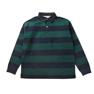 Rugby traditionnel personnalisé maillot solide col respirant 100% coton tissu à séchage rapide unisexe pour le style sportif de tous les jours - Product Image 2