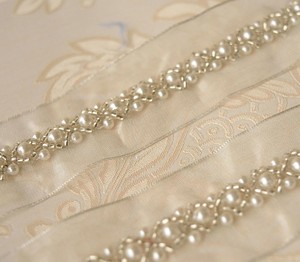 Ruban de macramé noir à perles pour robe de bal, bretelles de robe de mariée, projets d'artisanat - Product Image 2