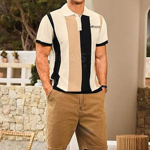 Polo de punto cómodo para hombre, polos de secado rápido para hombre, polos de punto transpirables hechos de algodón - Product Image 5