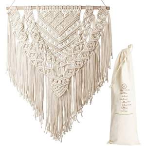 Tenture murale en macramé de conception Boho de qualité à l'exportation pour la décoration de la maison de l'exportation et du fournisseur indiens - Product Image 1