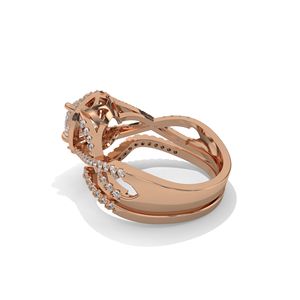 Sólido 14K oro amarillo mujeres laboratorio crecido cojín corte diamante Halo solitario anillo IGI certificación para compromiso boda fiesta - Product Image 2