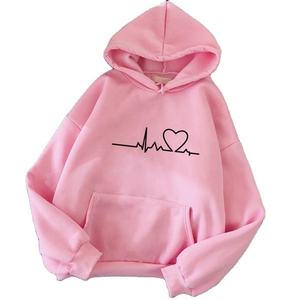Sudadera con capucha de algodón para mujer, ropa de calle personalizada de la mejor calidad, Sudadera con capucha de gran tamaño con estampado bordado y logotipo personalizado - Product Image 3
