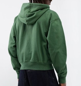 เสื้อฮู้ดแบบซิปรูดซิปของผู้ชายผ้าคอตตอนโอเวอร์ไซส์ตัวใหญ่พิเศษเสื้อผ้าแนวสตรีทผ้า100% ถักด้วยความยาวสั้นเสื้อมีฮู้ดแบบไม่มีซิป - Product Image 2