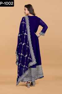 ชุดเดรส Anarkali ปักลายแบบดั้งเดิมของชาวอินเดียชุดสำหรับเจ้าสาวชุดสูท Salwar Kameez - Product Image 5